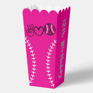 Peace Liebe Softball Geburtstag Geschenkschachtel