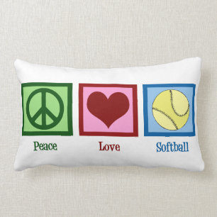 Peace Liebe Softball Lendenkissen
