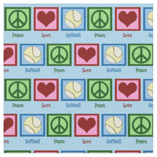 Peace Liebe Softball Stoff