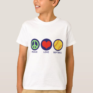 Peace Liebe Softball T-Shirt