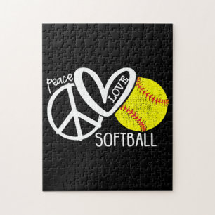 Peace Liebe Softball Vector SKY Puzzle
