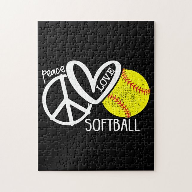 Peace Liebe Softball Vector SKY Puzzle (Vertikal)