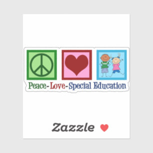 Peace Liebe Special Bildung Teacher Aufkleber