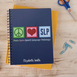 Peace Liebe Speech Language Pathology SLP Custom Notizblock