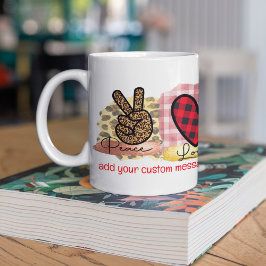 Peace Liebe Spitz Haustier Valentinstag Kaffeetasse