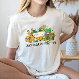 Peace Liebe St. Patricks Day Shirt, Kleeblatt T-Shirt