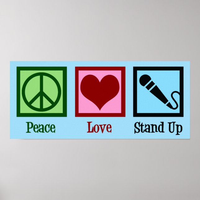 Peace Liebe Stand Up Comedy Poster (Vorne)