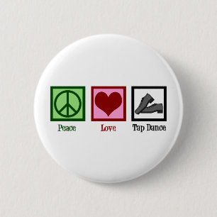 Peace Liebe Steche Tanz Button