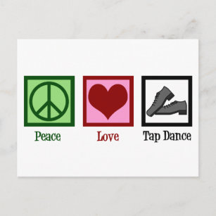 Peace Liebe Steche Tanz Postkarte