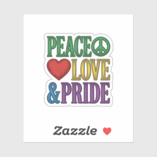 Peace Liebe Stolz Vintage Gravur Vektor Design_1 Aufkleber