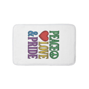 Peace Liebe Stolz Vintage Gravur Vektor Design_1 Badematte
