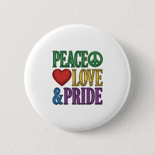 Peace Liebe Stolz Vintage Gravur Vektor Design_1 Button