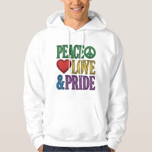 Peace Liebe Stolz Vintage Gravur Vektor Design_1 Hoodie