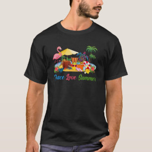 Peace Liebe Summer Beach Turtle Tropical Vacacatio T-Shirt