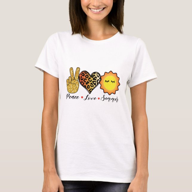 Peace Liebe Summer Cool T Shirt (Vorderseite)