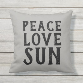 PEACE LIEBE SUN typografie | Kissen