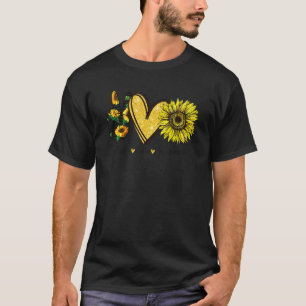 Peace Liebe Sunshine Sonnenblume Hippie Sonnenblum T-Shirt