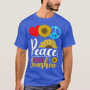 Peace Liebe Sunshine Sonnenblume Hippie Sonnenblum T-Shirt