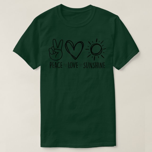 Peace Liebe Sunshine Sonnenblume Hippie Sonnenblum T-Shirt (Design vorne)