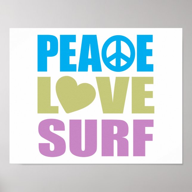 Peace Liebe Surf Poster (Vorne)