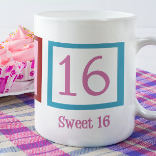 Peace Liebe Sweet 16 Niedlich 16. Geburtstag Kaffeetasse