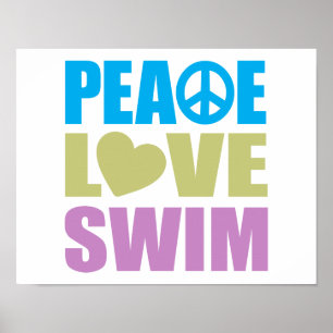 Peace Liebe Swim Poster
