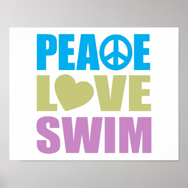 Peace Liebe Swim Poster (Vorne)
