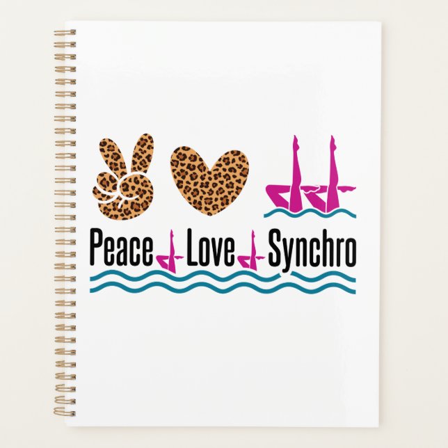 Peace Liebe Synchro Synchro Synchronisation Schwim Planer (Vorderseite)