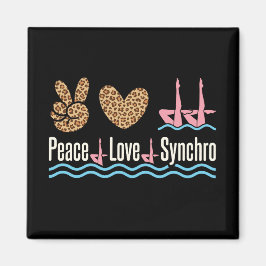 Peace Liebe Synchro Synchronschwimmen Magnet