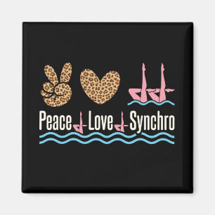 Peace Liebe Synchro Synchronschwimmen Magnet
