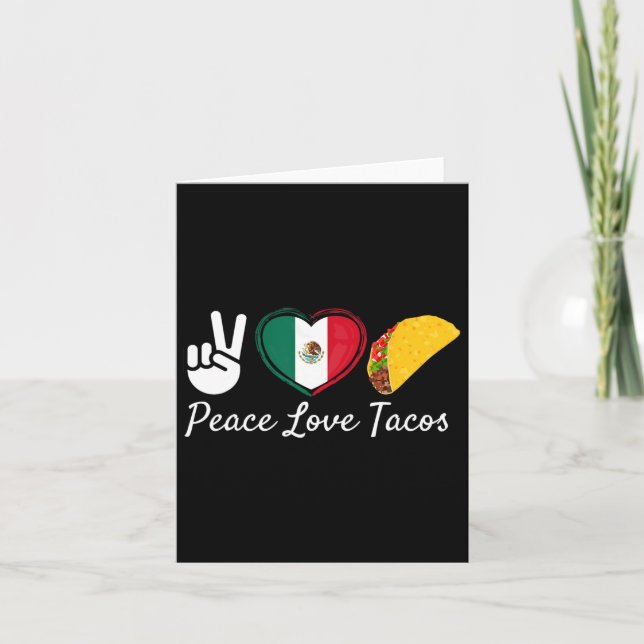 Peace Liebe Tacos Cinco De Mayo Karte (Vorderseite)