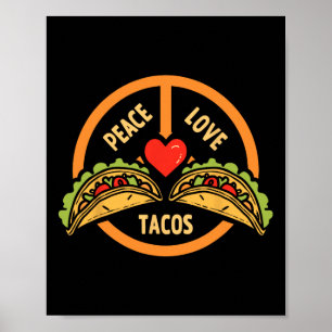 Peace Liebe Tacos Cinco De Mayo Mexican Fiesta Hip Poster