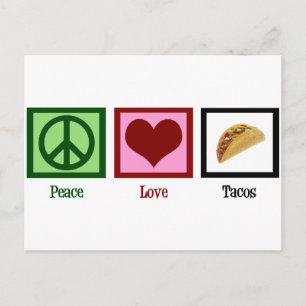 Peace Liebe Tacos Postkarte