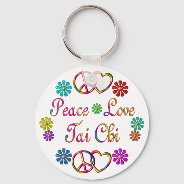 Peace Liebe Tai Chi Schlüsselanhänger (Vorderseite)