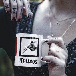 Peace Liebe Tattoos Niedlich Tattoo Artist Gun Kaffeetasse