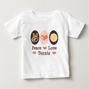 Peace Liebe Tennis Baby Long Sleeve T-Shirt