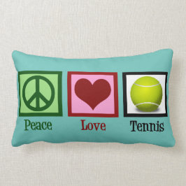 Peace Liebe Tennis Custom Aquamarin Lendenkissen