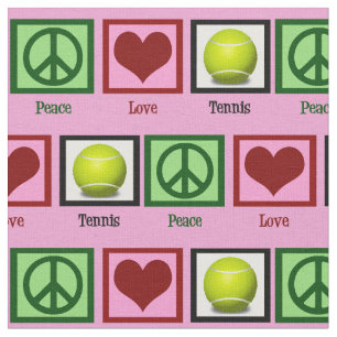 Peace Liebe Tennis Hübsch Pink Stoff