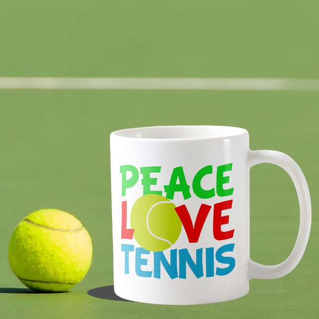 Peace Liebe Tennis Kaffeetasse (Von Creator hochgeladen)