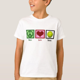 Peace Liebe Tennis Kinder T-Shirt