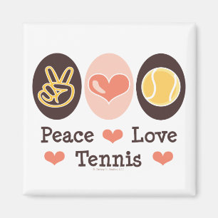 Peace Liebe Tennis Magnet