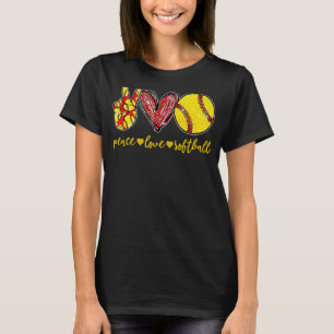 Peace Liebe Tennis Niedlich für Damen Kleines Mädc T-Shirt