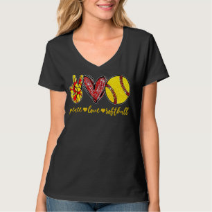 Peace Liebe Tennis Niedlich für Damen Kleines Mädc T-Shirt