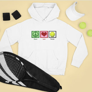 Peace Liebe Tennis Player Hoodie