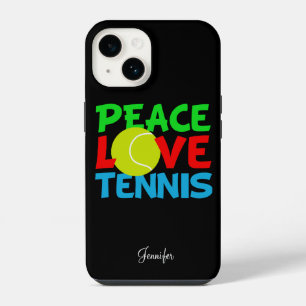 Peace Liebe Tennis Player Niedlich Personalisiert iPhone 14 Hülle