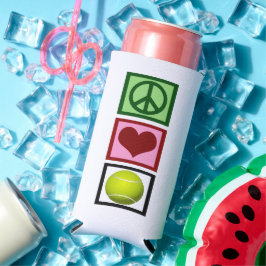 Peace Liebe Tennis Player Niedlich Selters Dosenkühler