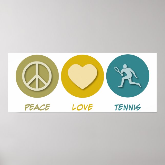 Peace Liebe Tennis Poster (Vorne)