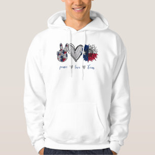 Peace Liebe Texas Flag Sonnenblume Hoodie