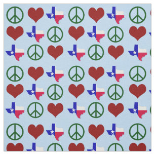 Peace Liebe Texas Pattern Stoff