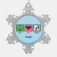Peace Liebe Theater Niedlich Monogramm Schauspiele